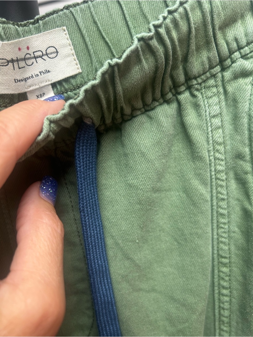 Nwot Pilcro linen cotton jogger Olive Green - Picture 6 of 7